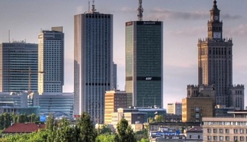 Warszawa: widok na wieżowce