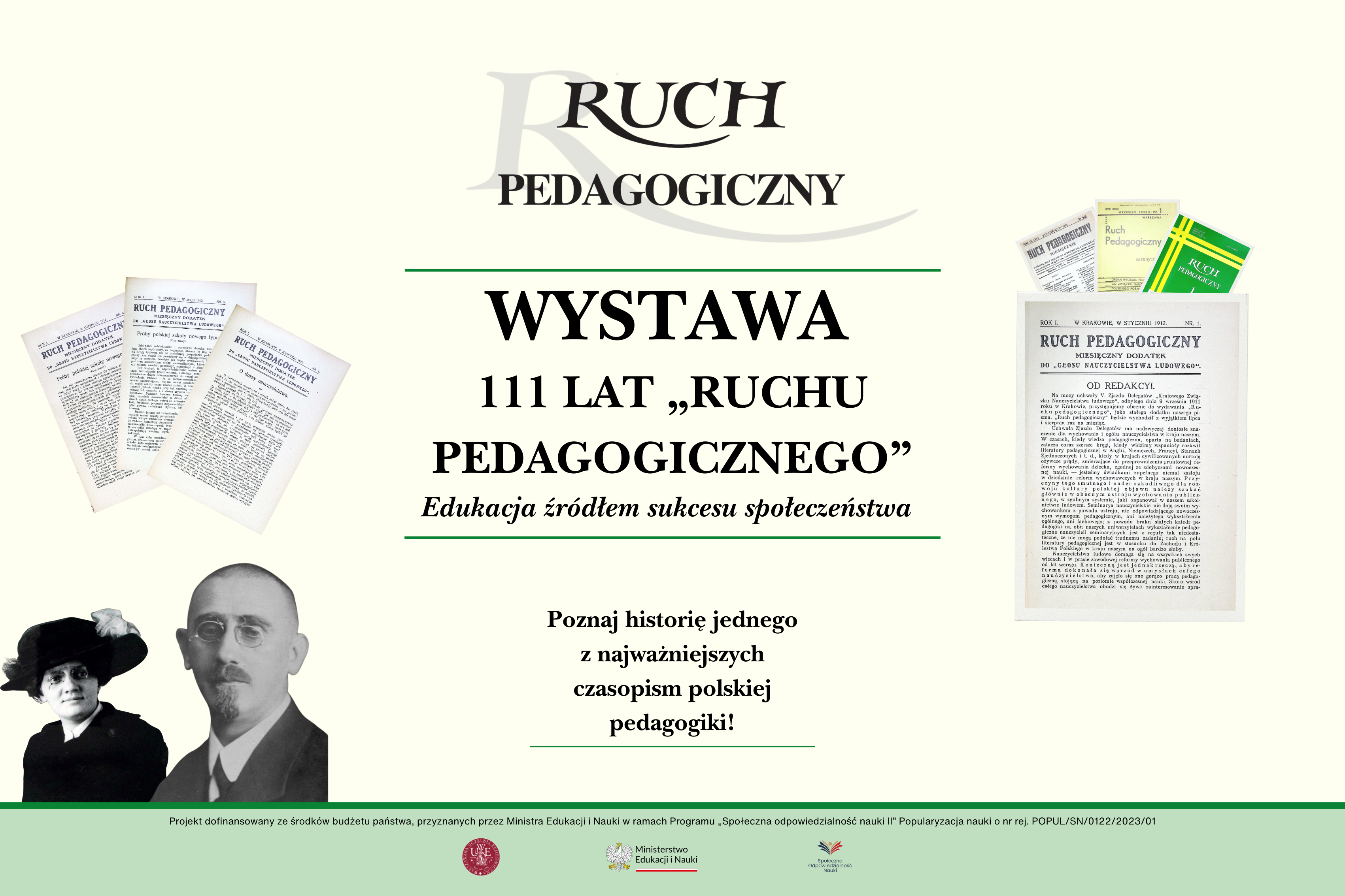 Zapraszamy do odwiedzenia wystawy o jednym z najważniejszych czasopism w historii polskiej pedagogiki! Wystawa o „Ruchu Pedagogicznym” jest dostępna dla oglądających już teraz w budynku naszej uczelni na Smulikowskiego 6/8.